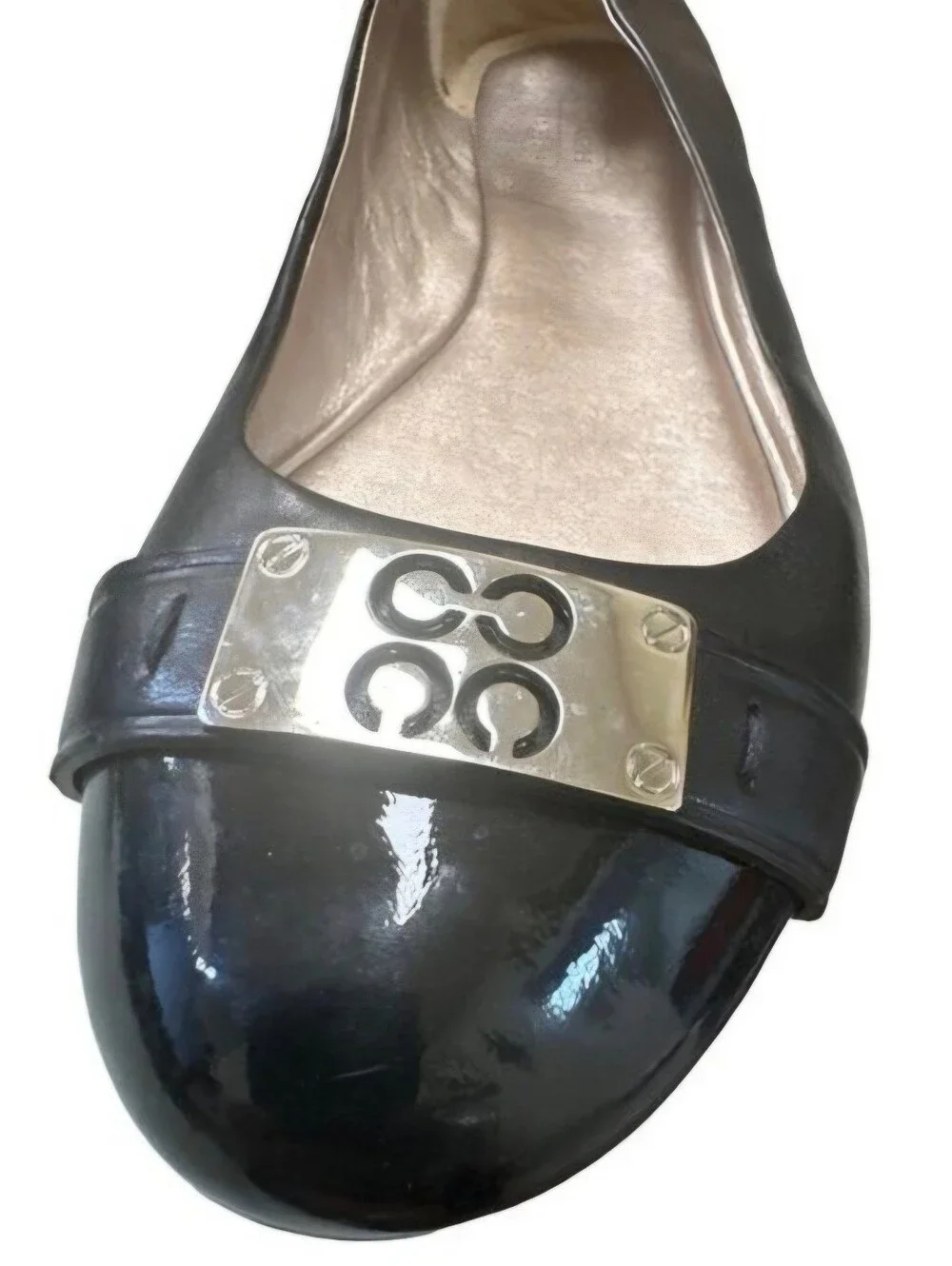 Coach women's black shoe/loafer/flats/ ballet London shoe size 8.5B